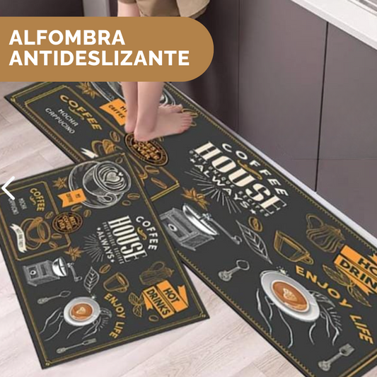 Pack Alfombra de Cocina Antideslizante con Diseño