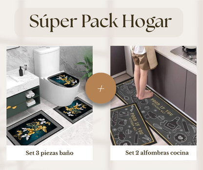 SÚPER PACK HOGAR — Set de baño + Set de cocina