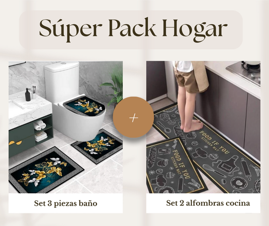 SÚPER PACK HOGAR — Set de baño + Set de cocina