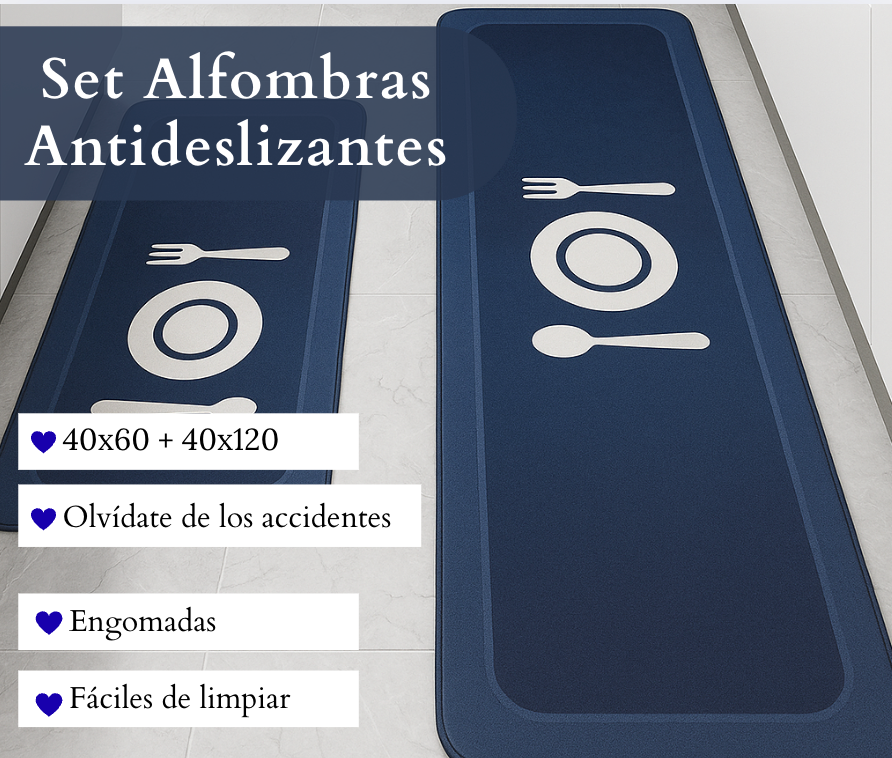 Set 2 Alfombras Antideslizantes – Seguridad Garantizada