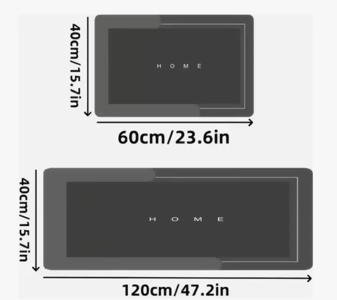 Set 2 Alfombras Antideslizantes y Absorbentes – 40x60 y 40x120 cm