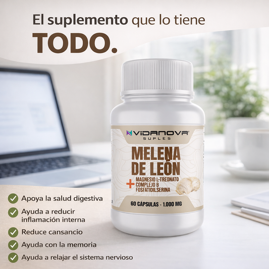 Melena De Leon Fortificada - 60 Cápsulas| Anti-inflamatorio + Enfoque Mental