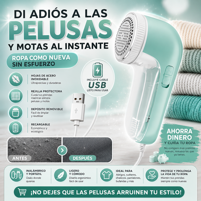 🥇 Quitapelusas Pro Recargable - Renueva en Minutos™