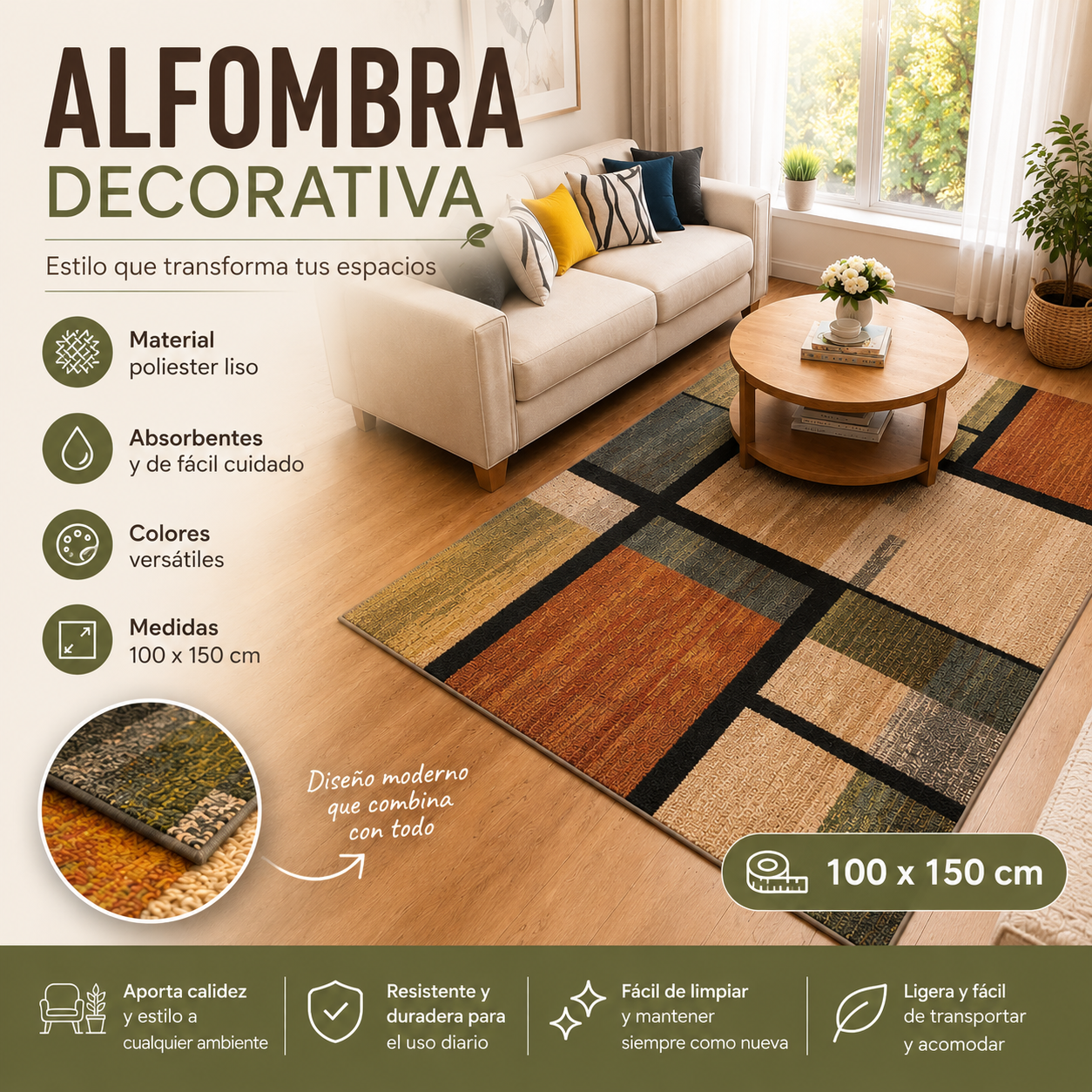Alfombra de 100x150 cm